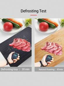 1 pieza Bandeja para descongelar carne, tabla de descongelación rápida apta para carne de res, cordero, pescado, mantiene los alimentos frescos, esencial para la cocina del hogar - Multicolor - Ver 6