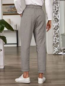 Women Pants - Black and Brown - View 2