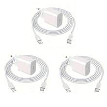 20W EU Standard Wall Charger Adapter + 3.3ft/100cm High-Efficiency Data Transmission Fast Charging Cable Compatible With IPhone 14 Pro Max/14 Pro/14 Plus/14/13/12/11 Pro Max Pro Plus/XS/XR/8/7/6/IPad Series, EU Plug Charger Set Suitable For Travel, Office, Dorm, And Home Nan - EU C Type Plug(220-240V) - View 8