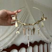 1pc Multi-Layer Tassel Choker Versatile Light Luxury Design Necklace - 09-2070 Dây chuyền tua rua hình sao và mặt trăng - Xem 7