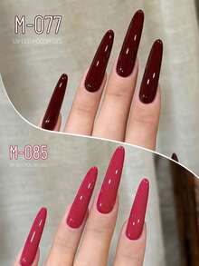 XEIJAYI 6 件指甲油凝胶红色指甲油凝胶套装美白光疗凝胶套装牢固持久 UV LED 浸泡指甲油，DIY 沙龙品质指甲油 - 彩色 - 查看 6