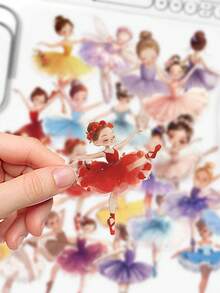50pcs Ballet Stickers For Notebooks, Diaries And Phone Cases - Multicolor - View 3