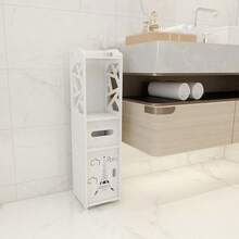 Bathroom Cabinet, Bathroom Cabinet, Storage Cabinet For Living Room And Bedroom, 80 X 20 X 20 Cm - 白色 - 查看 1