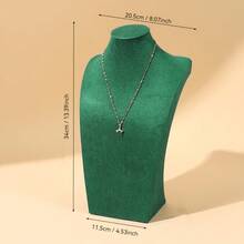 1 件天鹅绒项链展示架，人体模型胸围珠宝架，柜台展示道具项链架