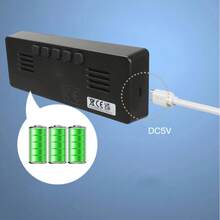 1个带夜光显示屏的数字闹钟，桌面时钟，带时间、温度、日期显示，LED显示屏，USB供电，亮度可调，家居及房间装饰，ABS材质（不含电池） - 彩色 - 查看 7