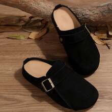 Womens Casual Easter Shoes Flat Loafers Summer Simple Metal Decor - Black - View 10