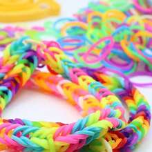1000pcs/7500pcs Random Mixed Color Rubber Bands Set, Suitable For Necklaces, Bracelets, DIY Handmade Creative Daily Sharing, Graduation Season, Holiday Party DIY Wear, Weaving, Holiday Gift - Rubber Band - View 11