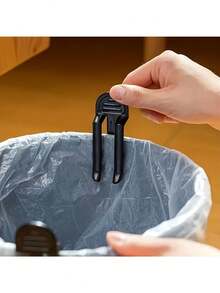 10pcs Durable Plastic Trash Bag Clips, Easy Grip Garbage Can Holders For Home Organization