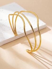 1pc Minimalist Fashion Unique Multi-Line Design Bracelet, Suitable For Women's Daily Wear, Birthday Gift