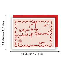 Will You Be My Maid Of Honour Card. Wedding Cards, Bridesmaid Proposal Card, Act Surprised Maid Of Honour, Sister By My Side Card, Simple And Elegant