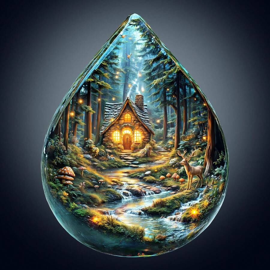 Mystic Forest - Wooden Puzzle, Asymmetrical Shaped Puzzle Toy, Unique Party Game Gift, Asymmetrical Animal Shaped Wooden Puzzle, Decorative Art Painting, Tabletop Magic Puzzle, Unique Children's Educational Puzzle, Holiday Gift, Suitable For Adults Wooden Puzzle, Christmas Gift, Back To School Gift, Birthday Gift (2D Puzzle) - Multicolor - View 1