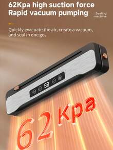 RAF RAF Rechargeable Vacuum Sealer, Food Vacuum Protector 1500mAh Lithium Battery, Food Vacuum Sealing Equipment, Automatic Vacuum Sealer, LED Indicator Light And Air Sealing System To Keep Food Fresh For A Longer Time, Intelligent Display Operation, Essential For Keeping Food Fresh And Moisture-Proof, Ideal Choice For Kitchen And Outdoor Use, Fruits, Vegetables And Meat Both Dry And Wet Powder Surfaces Can Be Sealed