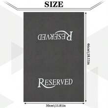 46*30cm Black & Gray Chair Back Seat Reservation Card - Pre-Ordered For Restaurant, Wedding, Various Holiday Parties, Fabric Reserved Sign - Multicolor - View 7