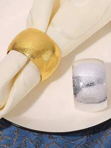 6 حلقات مفارش طاولة معدنية عالية الجودة بنقشة قطاعات النحل، مناسبة لتزيين طاولات الأعياد والمطاعم والفنادق