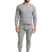 Men's 3 Pack Full Thermal Sets Ultra Soft 6 Piece Cotton Top And Bottom Set, Warm Cotton Long Johns, Winter Base Layer, Thermal Underwear For Men