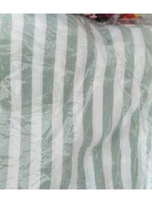 Wide Leg Striped Elastic Palazzo Pants With Pockets - Mint Green - View 3
