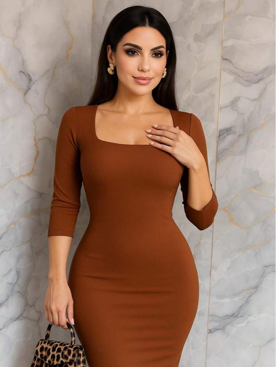 Women Midi Dresses - canela - View 1