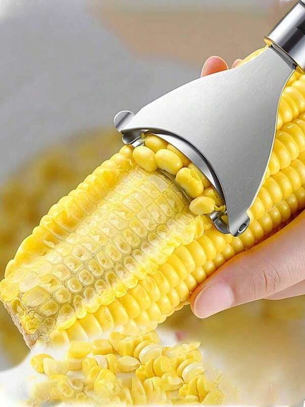1 pieza Pelador de maíz de acero inoxidable, Pelador de maíz dentado, Pelador de maíz, Cepillo de cobalto, Trilladora, Cuchillo de corte, Pequeña herramienta de cocina para frutas y verduras, Pelador de acero inoxidable, Pelador de mazorca de maíz, Pelador de maíz de cocina y hogar, Pelado de maíz y pesca, Pequeña herramienta de cocina, Herramienta multifuncional, Es un gran regalo de cocina