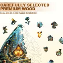 Mystic Forest - Wooden Puzzle, Asymmetrical Shaped Puzzle Toy, Unique Party Game Gift, Asymmetrical Animal Shaped Wooden Puzzle, Decorative Art Painting, Tabletop Magic Puzzle, Unique Children's Educational Puzzle, Holiday Gift, Suitable For Adults Wooden Puzzle, Christmas Gift, Back To School Gift, Birthday Gift (2D Puzzle) - Multicolor - View 5