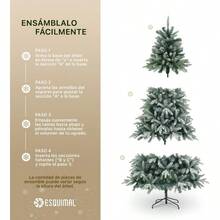 ESQUIMAL Árbol de Navidad Escarchado Frondoso Pino Navideño con Nieve Verde Nevado 220 cm - VerdeNevado - Ver 5