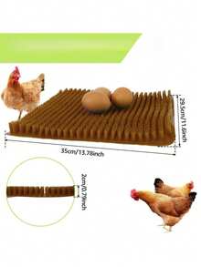 6pcs Washable Chicken Nest Pads, Plastic Poultry Egg Laying Mats, Suitable For Chickens & Ducks, Reusable, Anti-Slip & Breathable Hen House Bedding