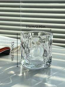 Trending Twist Glass Cup, Asymmetrical Whiskey Wine Glass, Transparent Creative Glass Cup, High-Quality Drinking Water/Coffee Cup, Home Use - Multicolor - View 7
