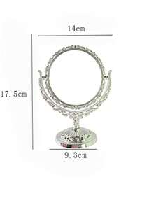 Oval Makeup Mirror With Double-Sided Vintage Vanity Mirror, Featuring A Rotating Vanity Mirror Stand. Ideal For Makeup Application, Girls, Women, Beauty, And Spa Parties. This Adorable Princess-Style Oval Vanity Mirror Is The Perfect Accent For Any Tabletop. The Double-Sided Rotating Table Mirror With Stand Makes An Excellent Decorative Choice For A Girl's Room And A Festive Gift For Friends And Family During Halloween And Christmas.,Makeup,Cheap,Room Decor,Vanity,Travel,Bedroom,Makeup Accessories,Mirror,Vanity Mirror,Cheap,Stocking Stuffers,Makeup,Makeup Tools,Cheap Stuff,Gifts,Gifts For Women,Christmas Gifts - Multicolor - View 12