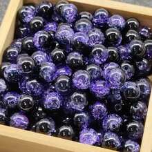 50pcs/100pcs 8mm Snowflake Crackle Glass Beads, Loose Spacer Beads, Suitable For DIY Jewelry Making Necklace Bracelet Earrings Craft Supplies