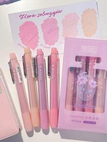 香水气味闪亮荧光笔 4 件/1 套 12 色闪光荧光笔荧光笔荧光凝胶笔斜头标记粉色和可爱荧光笔回到学校学校办公文具下划线突出显示广泛多彩彩绘文具学校用品