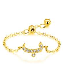 ESBERRY 1枚925纯银简约优雅阿拉伯字母可调节戒指，适合作为结婚、生日或母亲节礼物送给女性。 - 字母戒指 - 查看 33