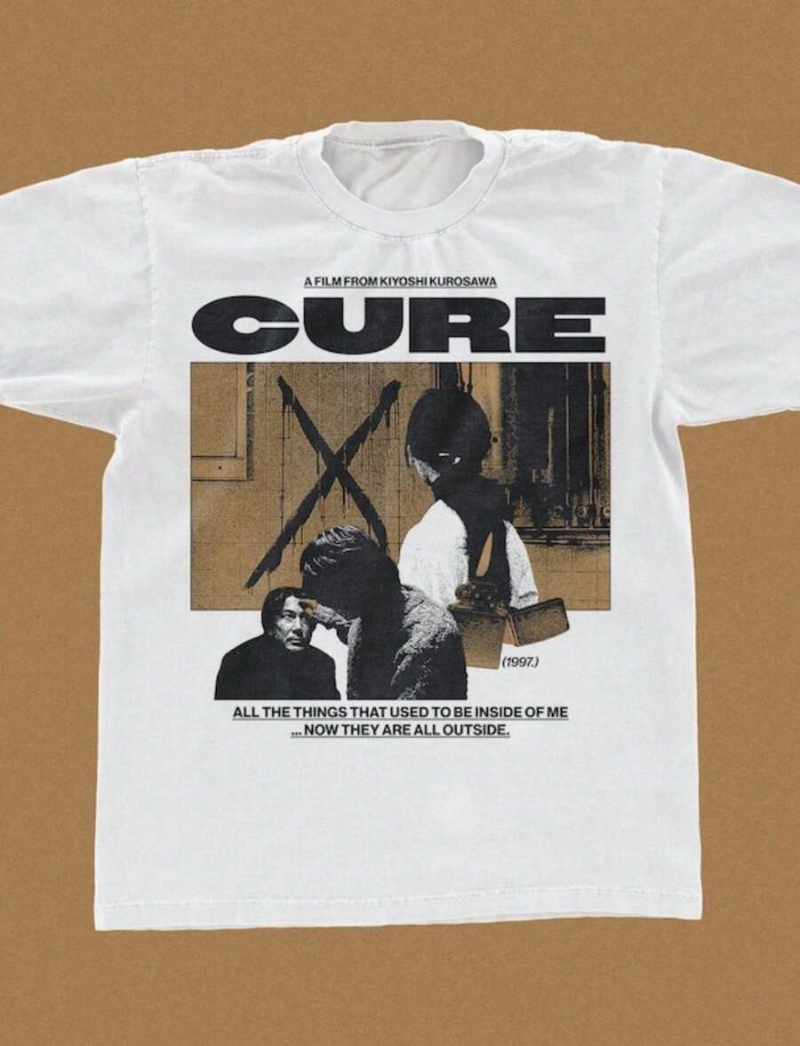 Cure Movie 1997 Tshirt, Kiyoshi Kurosawa Shirt, White Classic Tee Gildan 5000, Movie Teeshirt, Japanese Horror - trắng - Xem 1