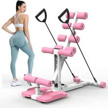Deep Squat Machine For Home-Glutes Trainer Machine With Resistance Bands Squat Assist Trainer For Core & Legs Workout Ideal For Home Gym, Apartment & Office - 粉色 - 查看 1