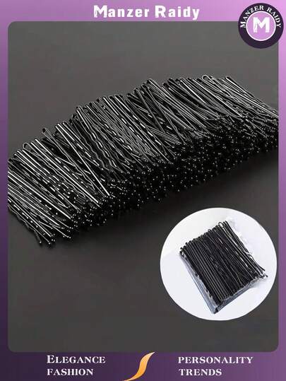 1/20/50/60/100PCS Solid Color Thickened Gold/Coffee/Black Straight Hair Clips, Bridal Hair Accessories, High Bun Accessories, Made Of Metal, Simple, Fashionable And Cute, Very Suitable For Women And Students To Use When At School, Studying, At Work, Shopping And On Vacation. Women's Fixed Hair Clips, Women's Hair Accessory Edge Clips, Bangs Hair Clips, Fixed Hair, Women's Beach Accessories, Hairpin