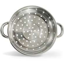 22cm Three-Layer Stainless Steel Induction Cooker Steamer With Glass Lid Cookware Set - Default - View 2