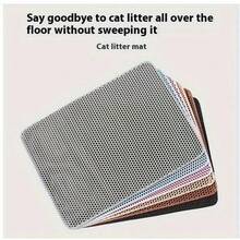 1pc Cat Litter Mat | Honeycomb Design | EVA Material | Anti-Slip, Leak-Proof And Easy To Clean | Multiple Color Options | Ideal For Pet Care, Cat Litter Box Accessories | Honeycomb Pattern Mat | Durable Pet Mat