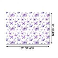 High Quality Lavender & Butterfly Floral Gift Wrapping Paper - Elegant Purple & Green Botanical Design, Suitable For Weddings, Birthdays, Teen Showers, DIY Crafts, Butterfly Decor - Multicolor - View 8