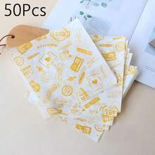 50/100pcs Premium Quality Specialty Baking Paper For Restaurants - Versatile, Uncharged, Durable & Easy-To-Clean - For Cafés, Bakeries, Bars, Buffets - Ideal For Sandwich Wrapping, Fries, Burgers Baking & Cooking - Perfect For Professional Kitchens, Cooking Utensils - 黃色 - 查看 9