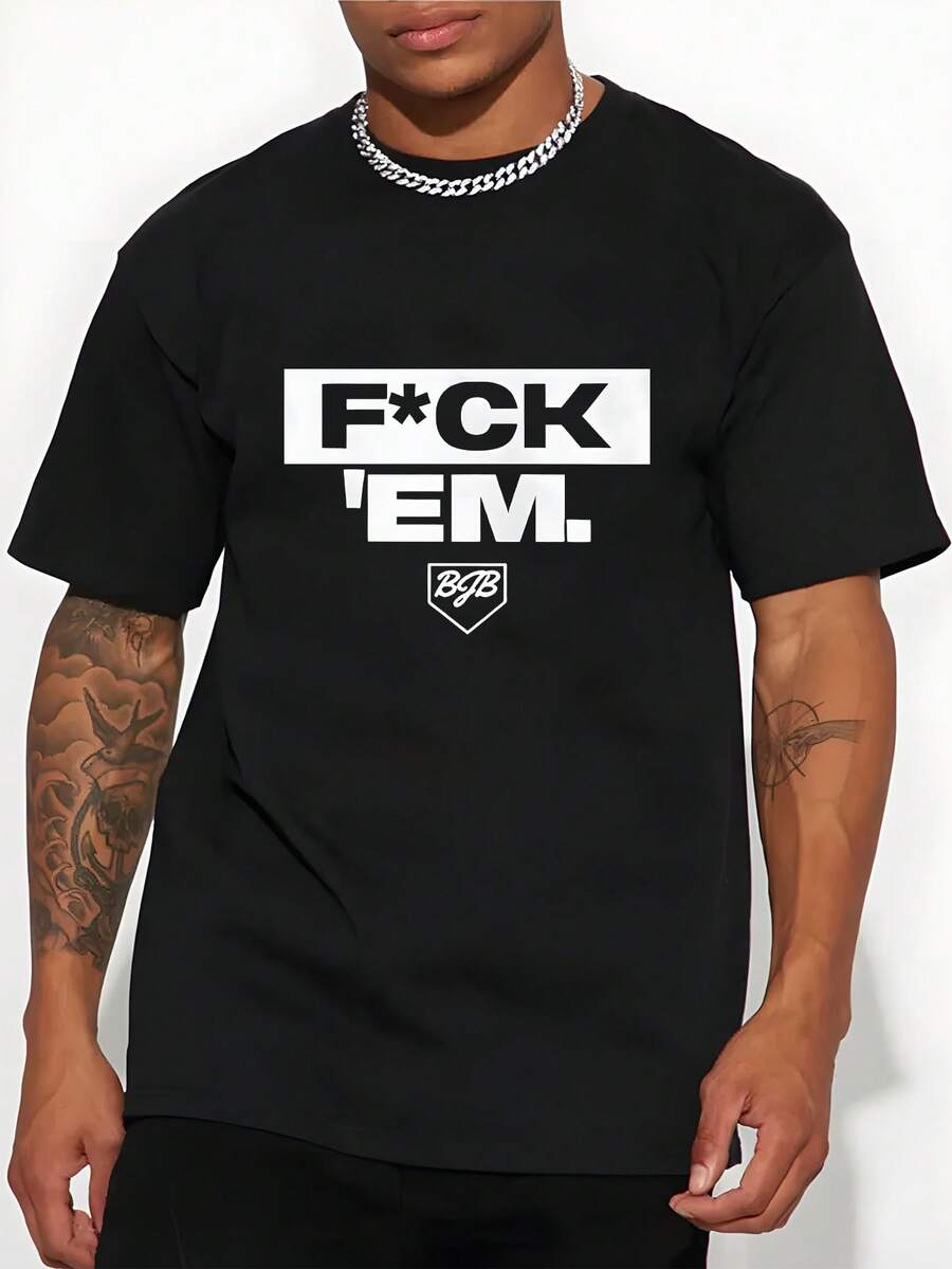 Jarren Duran F*Ck Em Funny Offensive Jokes T Shirt Vintage Black T-Shirt - 黑色 - 查看 1