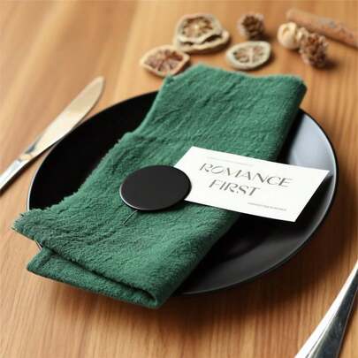 24pcs Fringed Solid Color Gauze Soft Napkins, 32*32cm/12.6*12.6inch, Suitable For Western Dining Table Cloth, Decoration, Dinner Napkins, Photography, Hotel Dinner, Kitchen Towels, Tea Towels