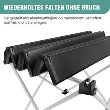 Rigogo Klapptisch Outdoor aus Aluminium - Leicht & Kompakt | Tragbarer Gartentisch für Picknick, Camping, Balkon & Terrasse | Inkl. Tragetasche - Schwarz - Übersicht 6