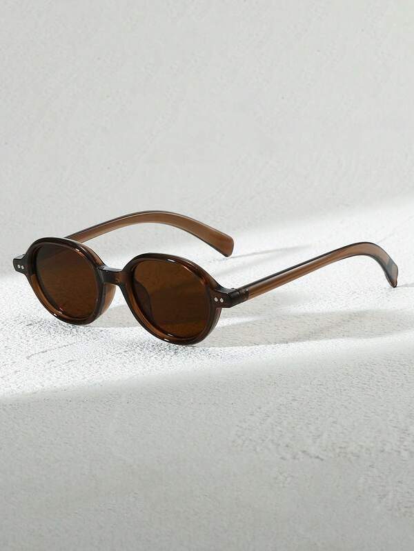 1 Pair Unisex Fashion Transparent Casual PC (Polycarbonate) Glasses, Suitable For Vacation, Driving, Photography, Travel And Other Occasions