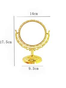 Oval Makeup Mirror With Double-Sided Vintage Vanity Mirror, Featuring A Rotating Vanity Mirror Stand. Ideal For Makeup Application, Girls, Women, Beauty, And Spa Parties. This Adorable Princess-Style Oval Vanity Mirror Is The Perfect Accent For Any Tabletop. The Double-Sided Rotating Table Mirror With Stand Makes An Excellent Decorative Choice For A Girl's Room And A Festive Gift For Friends And Family During Halloween And Christmas.,Makeup,Cheap,Room Decor,Vanity,Travel,Bedroom,Makeup Accessories,Mirror,Vanity Mirror,Cheap,Stocking Stuffers,Makeup,Makeup Tools,Cheap Stuff,Gifts,Gifts For Women,Christmas Gifts - Multicolor - View 17