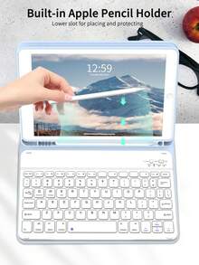 TenYide Detachable Bluetooth Wireless Keyboard Cover Compatible With Samsung Galaxy Tab A7 10.4"/A7 Lite/A7 Lite 8.7"/A8 10.5"/A8 LTE/S9 2025/A9 Plus 10.95/S9 FE 2025/S7 11"/S8 11"/S9+/S9 SE 2025/S6 Lite 10.4" Series - UK Layout. Multi-Angle Protective Case With Pen Holder, Magnetic Closure. Available In 4 Colors.