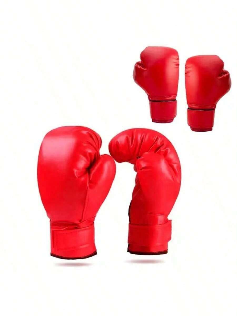 1 Pair Professional Boxing Gloves For Adults And Kids, Black And Red, Wrist Protection, Suitable For Club Boxing, Punching Bag Training, MMA, Taekwondo, Boxing Matches, Great Gift