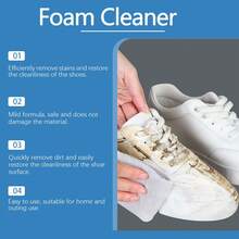 jakehoe Shoe Cleaner, White Shoe Cleaner Kit, Quick Cleaning Effectively Decomposes Stubborn Stains, Sneaker Cleaner,Suede Shoe Cleaner - White - View 7