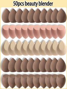 50/1个化妆海绵套装，化妆海绵套装，多色化妆海绵，粉底晕染美妆海绵，干湿两用化妆海绵，膏状和粉状粉底打造无瑕妆容，不含乳胶的干湿两用粉底液，打造完美底妆，适用于液体、膏状和粉状粉底，不含乳胶的双用途化妆粉扑，适合所有肤质，化妆品，便宜，房间装饰，梳妆台，旅行，卧室，化妆配件，粉扑，化妆海绵，粉扑，化妆海绵，便宜，圣诞礼物，化妆品，化妆工具，便宜货，礼物，女士礼物，圣诞礼物 - 咖啡棕 - 查看 19