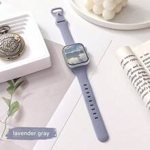 纤细腰身蝴蝶扣硅胶表带，兼容 Apple，适合手表运动臂带 38 毫米 40 毫米 41 毫米 42 毫米 44 毫米 45 毫米 49 毫米 46 毫米，适合手表 Uhr Serie11 10 9 Ultra 8 7 6 5 4 3 2 1 SE 女士硅胶臂带