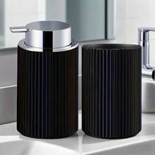 2 piezas Dispensador de jabón de espuma y bandeja Dispensador de jabón rellenable con bomba Accesorios de baño Botella de espuma para encimera