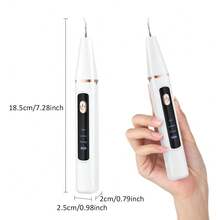 Ultrasonic Teeth Cleaner, Electric Teeth Cleaner, Timing Function, 3 Cleaning Modes, Built-In Lighting Spotlight, Suitable For Home, Office And Travel. - White - View 8