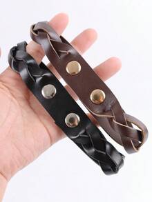 1 PC Medieval PU Leather Whip Holster Accessories Belt Whips Holder Halloween Cosplay Costume Prop Carnival - Multicolor - View 2